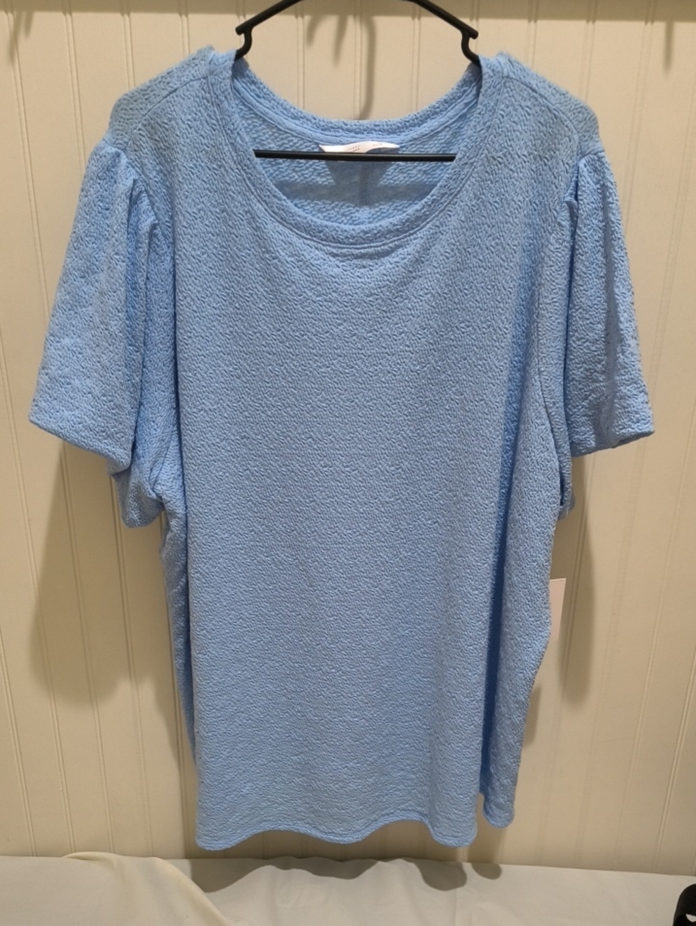 LC Lauren Conrad Powder Blue Textured Short Sleeve Top